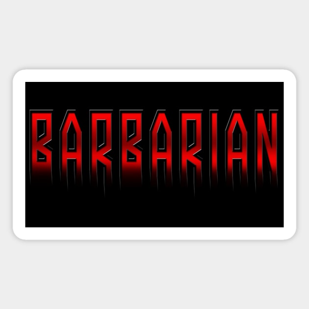 BARBARIAN Magnet by richardsimpsonart